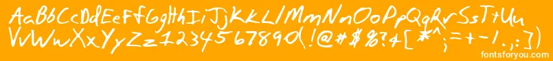 フォントPaulsonRegular – オレンジの背景に白い文字