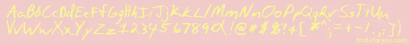 PaulsonRegular Font – Yellow Fonts on Pink Background