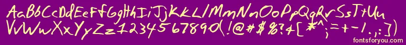 PaulsonRegular Font – Yellow Fonts on Purple Background