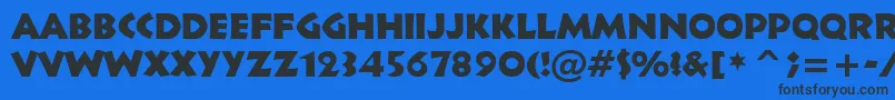 フォントInformal011Bt – 黒い文字の青い背景