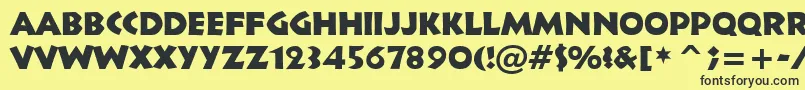 Informal011Bt Font – Black Fonts on Yellow Background