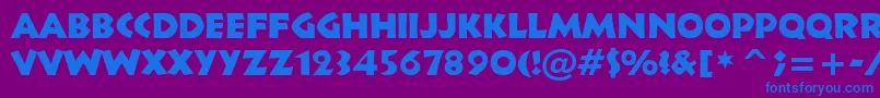 Informal011Bt Font – Blue Fonts on Purple Background