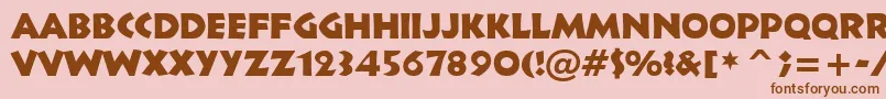 Informal011Bt-Schriftart – Braune Schriften auf rosa Hintergrund