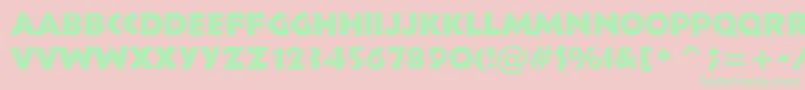 Informal011Bt Font – Green Fonts on Pink Background