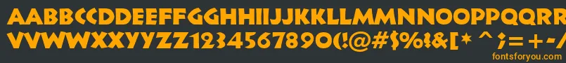 Informal011Bt Font – Orange Fonts on Black Background