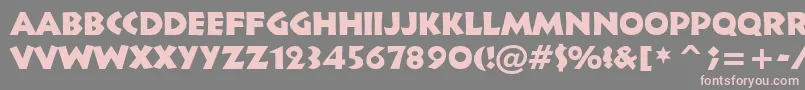 フォントInformal011Bt – 灰色の背景にピンクのフォント