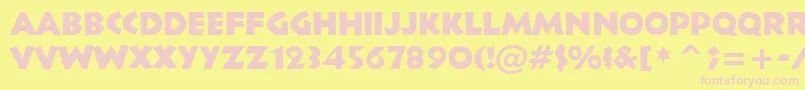 Informal011Bt Font – Pink Fonts on Yellow Background