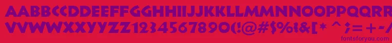 Informal011Bt Font – Purple Fonts on Red Background