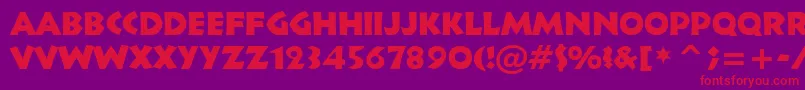 fuente Informal011Bt – Fuentes Rojas Sobre Fondo Morado