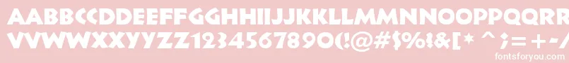 Informal011Bt Font – White Fonts on Pink Background