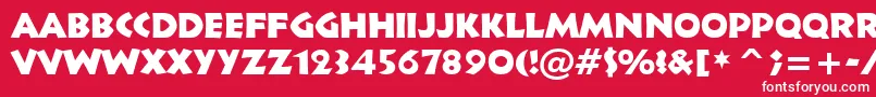 Informal011Bt Font – White Fonts on Red Background