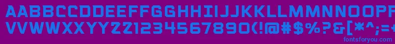 VoiceactivatedcapsbbBold Font – Blue Fonts on Purple Background