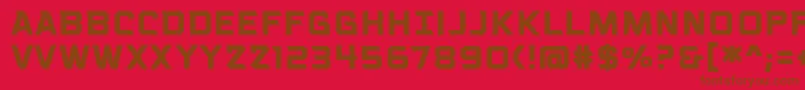 VoiceactivatedcapsbbBold Font – Brown Fonts on Red Background