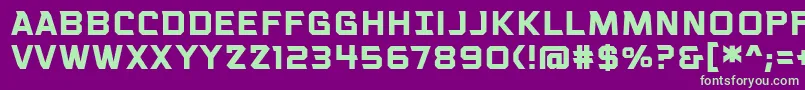 VoiceactivatedcapsbbBold Font – Green Fonts on Purple Background