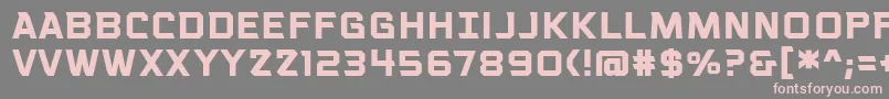 VoiceactivatedcapsbbBold Font – Pink Fonts on Gray Background