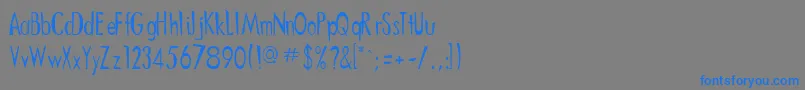 DitneesRegular Font – Blue Fonts on Gray Background
