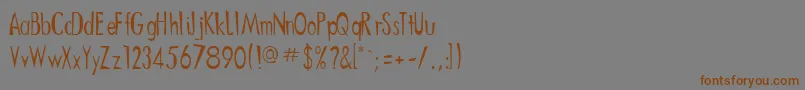 DitneesRegular Font – Brown Fonts on Gray Background
