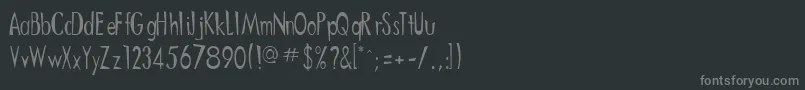 DitneesRegular Font – Gray Fonts on Black Background