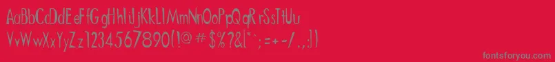 DitneesRegular Font – Gray Fonts on Red Background