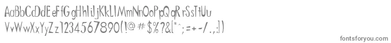 DitneesRegular Font – Gray Fonts on White Background