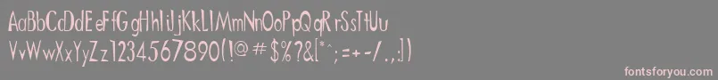 DitneesRegular Font – Pink Fonts on Gray Background