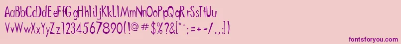 DitneesRegular Font – Purple Fonts on Pink Background