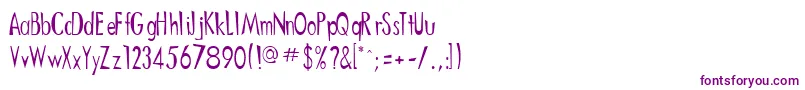 DitneesRegular Font – Purple Fonts on White Background
