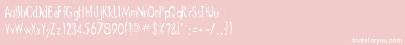 Police DitneesRegular – polices blanches sur fond rose