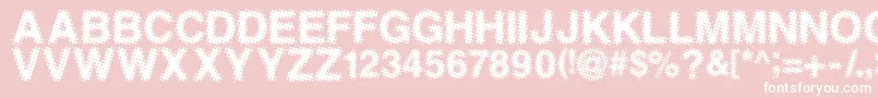 Antfarm Font – White Fonts on Pink Background