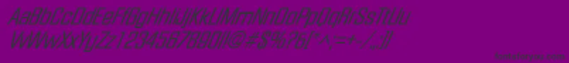 FacetXxitalicRegular Font – Black Fonts on Purple Background