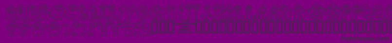 Fonte 4yeomonstrum – fontes pretas em um fundo violeta