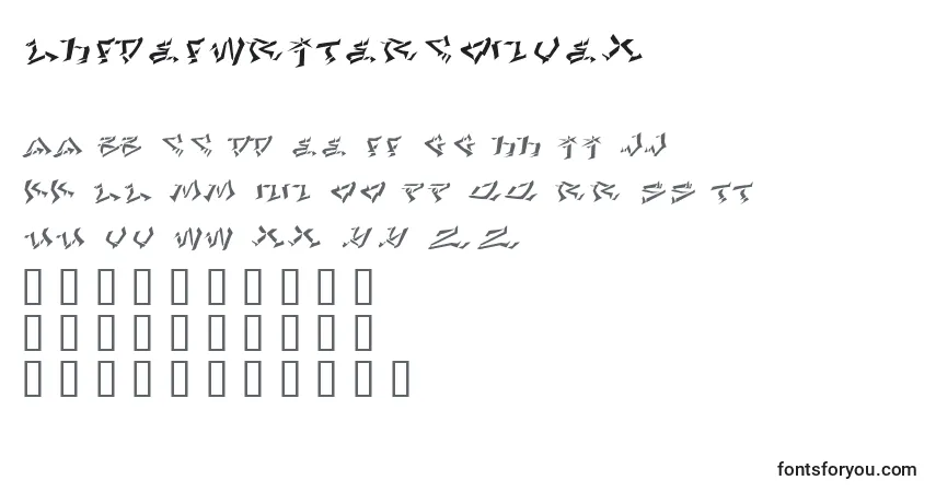 A fonte LhfDefWriterConvex – alfabeto, números, caracteres especiais