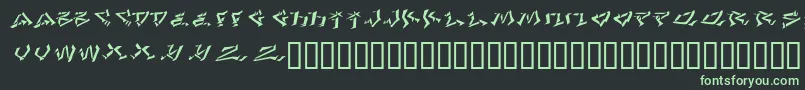 Шрифт LhfDefWriterConvex – зелёные шрифты на чёрном фоне