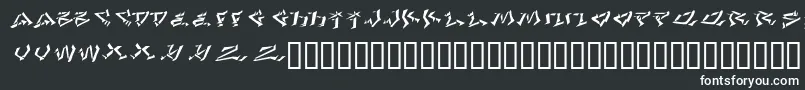 フォントLhfDefWriterConvex – 黒い背景に白い文字