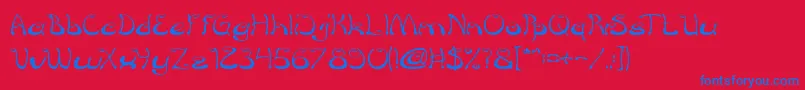 CroissantSandwich Font – Blue Fonts on Red Background