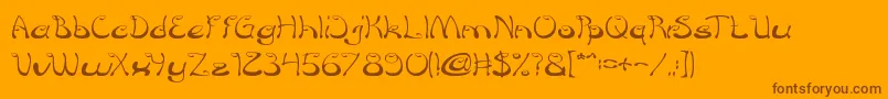 CroissantSandwich Font – Brown Fonts on Orange Background