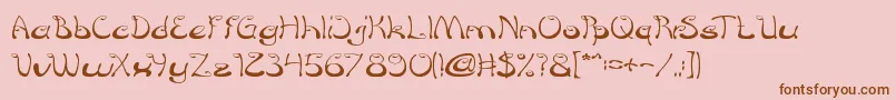 CroissantSandwich Font – Brown Fonts on Pink Background