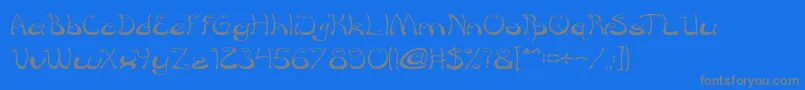 CroissantSandwich Font – Gray Fonts on Blue Background