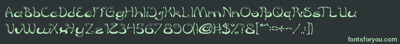 CroissantSandwich Font – Green Fonts on Black Background