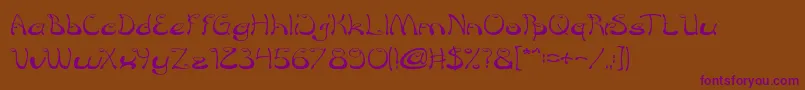 CroissantSandwich Font – Purple Fonts on Brown Background