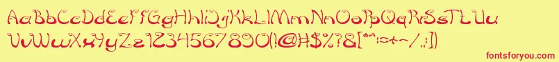 CroissantSandwich Font – Red Fonts on Yellow Background