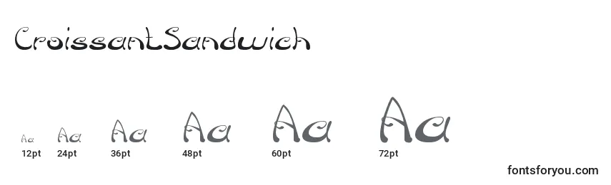 Größen der Schriftart CroissantSandwich