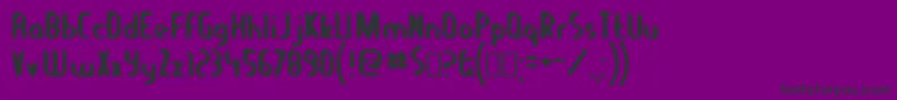 LetseatRegular-fontti – mustat fontit violetilla taustalla