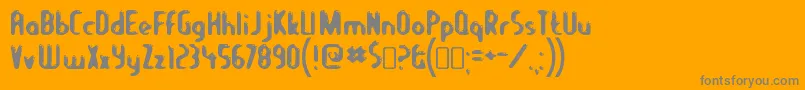 LetseatRegular Font – Gray Fonts on Orange Background