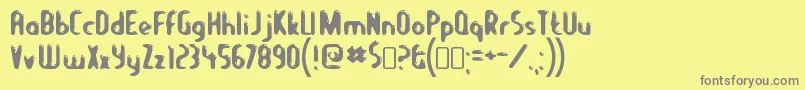 Шрифт LetseatRegular – серые шрифты на жёлтом фоне