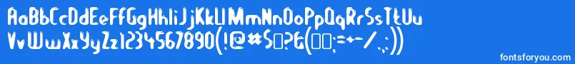 LetseatRegular Font – White Fonts on Blue Background