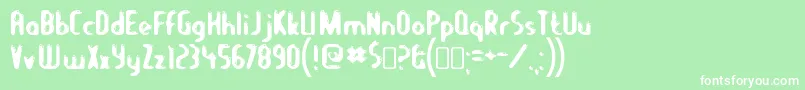 フォントLetseatRegular – 緑の背景に白い文字