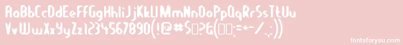 LetseatRegular Font – White Fonts on Pink Background