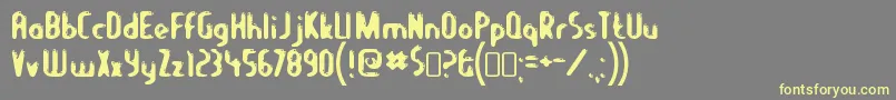LetseatRegular Font – Yellow Fonts on Gray Background