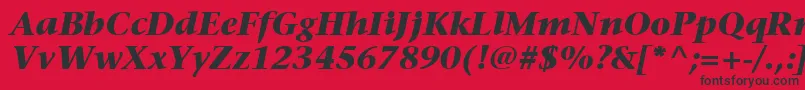 ItcStoneSerifLtBoldItalic Font – Black Fonts on Red Background